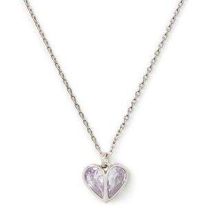 KATE SPADE NEW YORK Cubic Zirconia Heart Pendant Necklace in Light Amethyst